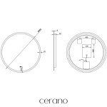 CERANO - Koupelnové LED zrcadlo Aureo - Ø 90 CER-8050BD6949