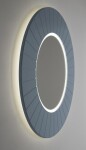 SAPHO - LUMIRO STRIP kulaté zrcadlo s LED osvětlením v rámu ø 90cm, siena LR950-4242S
