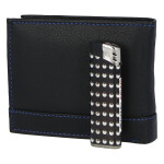 Moderní koženková peněženka Bellugio modern, černo modrá