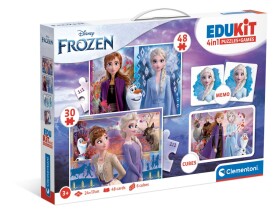 Edukit Frozen 4v1 (pexeso, 48 + 30 puzzle, 6 kostek) - Clementoni