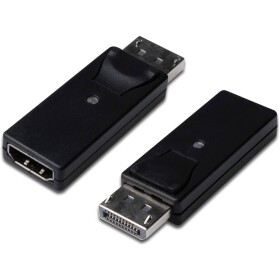Digitus DB-340602-000-S DisplayPort / HDMI adaptér [1x zástrčka DisplayPort - 1x HDMI zásuvka] černá dvoužilový stíněný, zablokovatelný , podpora HDMI