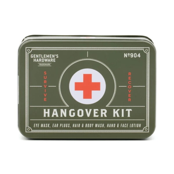 GENTLEMEN'S HARDWARE Sada na přežití po probdělé noci Hangover Kit, zelená barva, kov