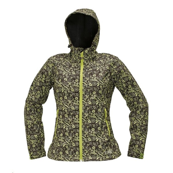 Bunda YOWIE PRINTED softshellová,vel. XS- hnědo/zelená DOPRODEJ!!! XS- hnědo/zelená