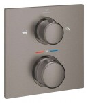 GROHE - Allure Termostatická baterie pod omítku, pro 2 spotřebiče, kartáčovaný Hard Graphite 19446AL2