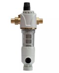 Samočisticí filtr s tl. redukčním ventilem - 1"M; 40µm; nerez, manuální vč. filtrační vložky