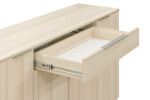 Nábytek Mikulík Komoda VARIO 6 - šedé úchytky ROZMĚR: (š/v/hl.) 140 x 86,5 x 40,5 cm