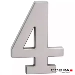 Cislo 3D nikl matny 4 - 10 cm