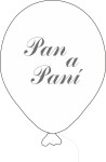 Balónek Pan a Paní s černým potiskem Balonky.cz Balónek Pan a Paní s černým potiskem Balonky.cz