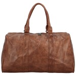 Stylová koženková cestovní taška Maribe, tmavě hnědá