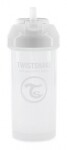 Láhev s brčkem Twistshake - 6m+, 360 ml, bílá