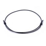 Šňůrkové náramky - různá provedení - ∅ 5 ~ 8 cm - 1 ks Barva: Šedá