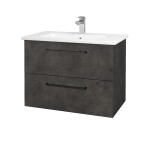 Dřevojas - Umyvadlová skříňka GIO SZZ2 80 - D16 Beton tmavý / Úchytka T06 / D16 Beton tmavý 202149H