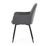 Jídelní židle, šedá, sametová látka, DCH-215 GREY4