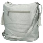 Trendy dámská koženková crossbody kabelka Edmundo, stříbrná