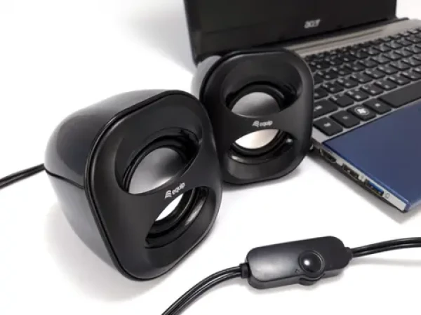 Equip Mini reproduktory černá / 2.0 / USB / 3,5 mm jack / RMS 3W / dálkové ovládání (245330)