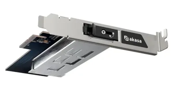 Akasa M.2 PCIe adaptér s vyjímatelným boxem / Adaptér / PCIe x4 / M.2 NVMe M-Key / Hliníkový kryt (AK-PCCM2P-06)