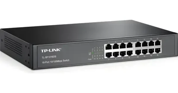 TP-Link TL-SF1016DS / Switch / 16x 10/100 Mbps / 3,2 Gbps / Fanless / Neřízený