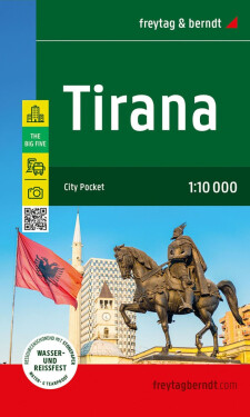 Tirana 1:10 000 / mapa města