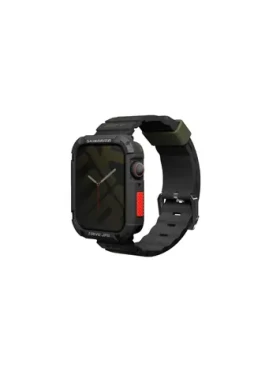 SKINARMA SHOKKU silikonový řemínek pro Apple Watch 45/44/42 mm černá (8886461241778)