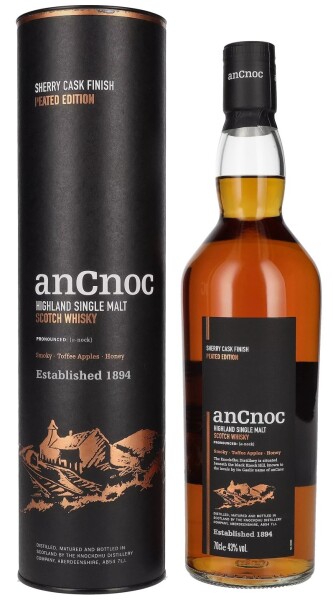 AnCnoC Sherry Peated 43% 0,7 l (tuba)