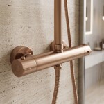 REA - Sprchový set s termostatem Parot Light Brush Copper REA-P9672
