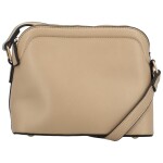 Trendy dámská koženková crossbody kabelka Dagoma, béžová
