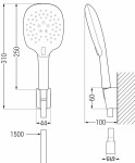 MEXEN/S - R-22 sprchový set point, černá 785225052-70