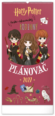 Nástěnný kalendář 2027 Notique Rodinný plánovací Harry Potter, 21 x 42 cm