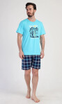 Pánské pyžamo šortky California - Vienetta světle modrá XL