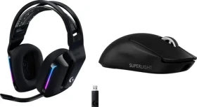 Logitech G733 Lightspeed černá + G PRO X SuperLight 2 / Bezdrátová herní sada / sluchátka a myš