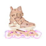 Konges Sløjd Dětské inline brusle svítící Cherry Blush 26-31, růžová barva