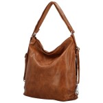 Trendy dámský koženkový kabelko-batoh Lambros, hnědý