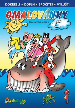 Čtyřlístek - Omalovánky: dokresli, doplň, spočítej, vylušti (modrá) - Jaroslav Němeček