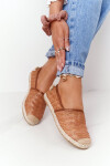 Espadrilky Na Slaměné Podrážce Lu Boo Hnědé Velikost: 36