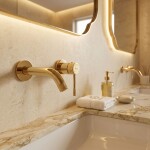 REA - Podomítková vanová baterie Venti Gold REA-B9754