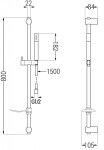 MEXEN/S - DF70 posuvný sprchový set, grafit 785704582-66