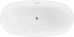 MEXEN/S - Eris volně stojící vana 170 x 80, bílá, sifon a přepad chrom 53441708000-01