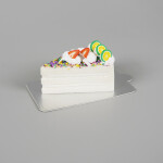 Cake star Podložka pod minidezerty stříbrná obdelník 10x6 cm