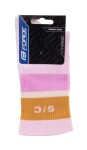 Ponožky FORCE STRIPE dlouhé, růžové (barva růžová, velikost S/M)