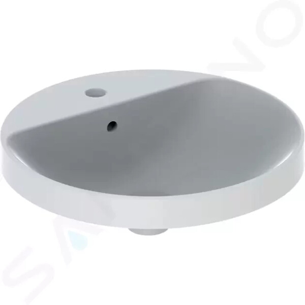 GEBERIT - VariForm Umyvadlo zápustné, průměr 480 mm, s přepadem, bílá 500.704.01.2