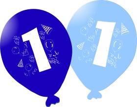 Balonky narozeniny 5ks s číslem 1 pro kluky - balonky.cz Balonky narozeniny 5ks s číslem 1 pro kluky - balonky.cz