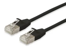 Equip Slim CAT6A černá / Patch kabel / F/FTP / 2x RJ-45 / 5 m (606127)