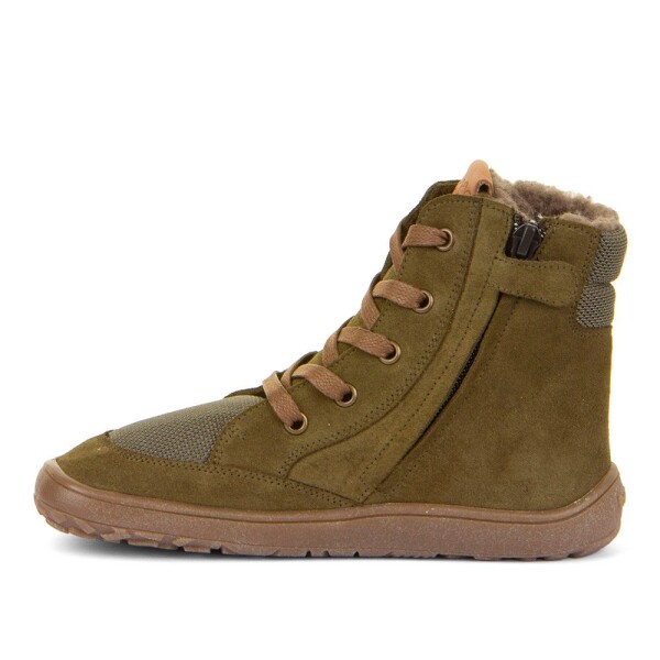 Dětské zimní barefoot boty TEX WOOL GROW Olive, Froddo, G3160234-3, olivová - 41