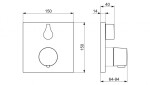 HANSA - Living Termostatická baterie pod omítku pro 2 spotřebiče, s přepínačem, chrom 81143562