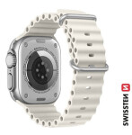 SWISSTEN Silikonový oceánský řemínek pro Apple Watch 42/44/45/49mm kamenně šedá (46000403)