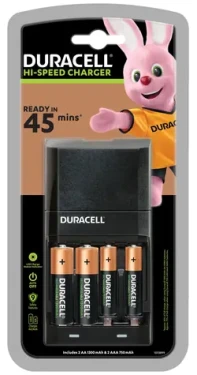 Duracell CEF27 / Nabíječka baterií / 2x AA 1300 mAh / 2x AAA 750 mAh / NiMH (036529)