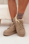 Dámské zateplené sportovní boty na platformě SS274105 Béžová - Big Star béžová 37