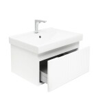 Koupelnová skříňka s baterií a umyvadlem SAT Evolution 1 58x30x44,8 cm bílá mat SATEVO60WMU1B SATEVO60WMU1B