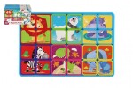 Puzzle magnetické deskové zvířata plast ve fólii 30x20x1cm