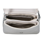 Stylová dámská koženková kabelka Ethel, béžovo-bílá